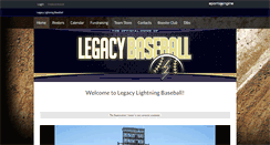 Desktop Screenshot of legacyhighschoolbaseball.org