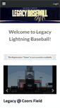 Mobile Screenshot of legacyhighschoolbaseball.org