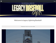Tablet Screenshot of legacyhighschoolbaseball.org